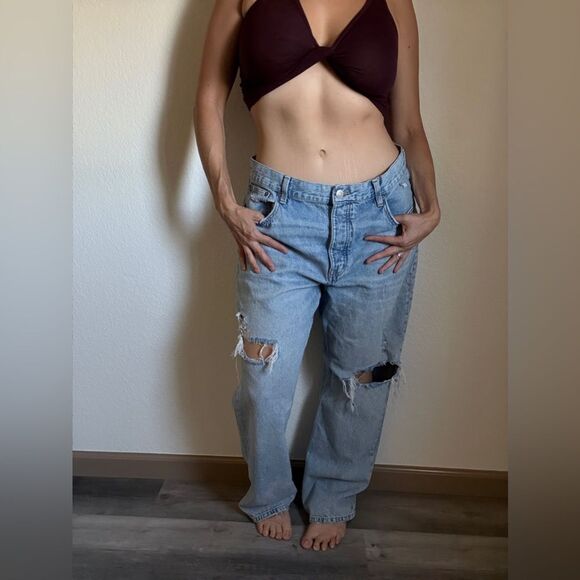 Aeropostale 90s Baggy Jeans Distressed Grunge Streetwear 16 Plus Size - Picture 1 of 12